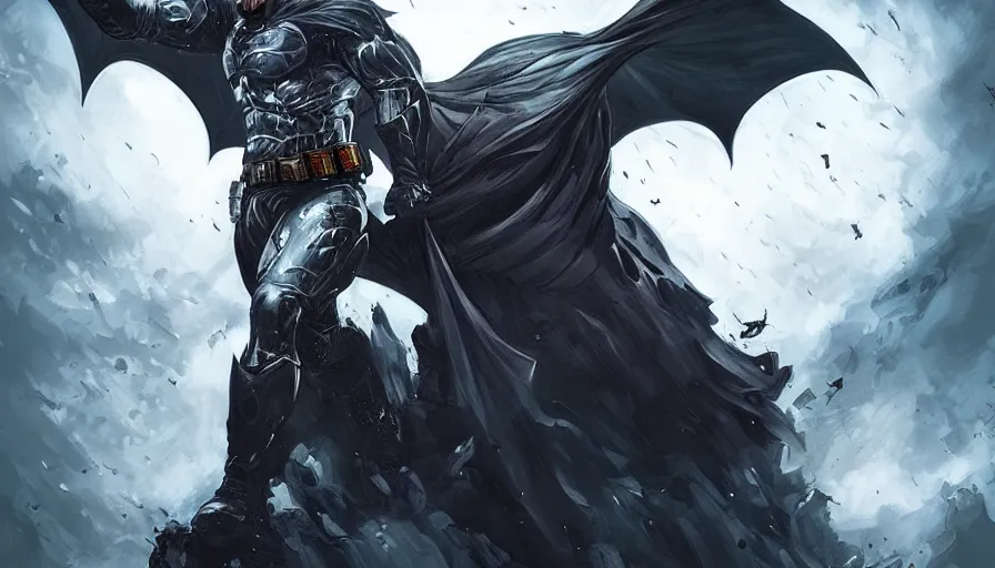 Prompt: Batman in the aesthetic of Elden ring, wearing armor, photorealistic, artgerm, WLOP, Ross Tran