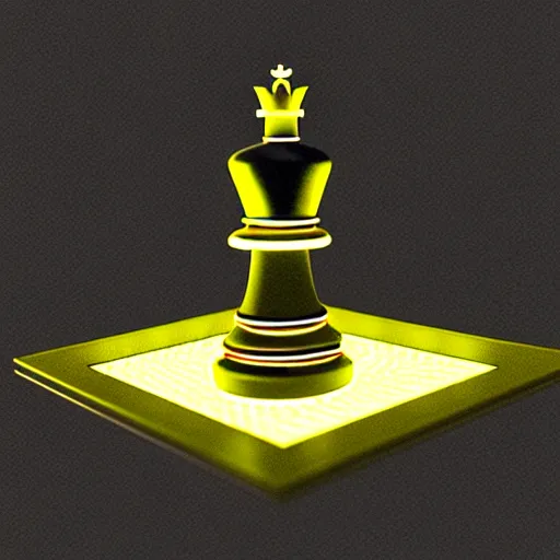 Image similar to vintage instamatic photo of a queen chess piece made of led pin lights, biomechanical, puddles, isometric 3 d, smooth 3 d illustration, cinematic matte painting, volumetric lighting,