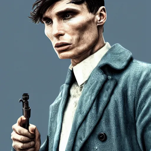 Prompt: Thomas Shelby cillian murphy standing in atlantis, digital art, photorealistic, highly detailed, realistic face, epic, fantasy, artstation