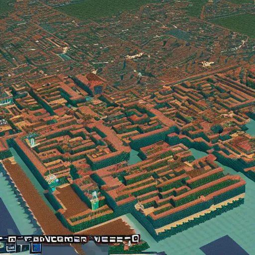 Prompt: a screenshot of venice made in minecraft, award winning, beautiful