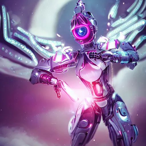 Image similar to highly detailed exquisite lgbt transgender gay trans fanart, a cute gay robot dragon, glowing eyes and robot dragon head, off-white plated armor, bright Fuchsia skin, royal elegant pose, epic cinematic shot, realistic, professional digital art, high end digital art, sci fi, DeviantArt, artstation, Furaffinity, 8k HD render, epic lighting, depth of field