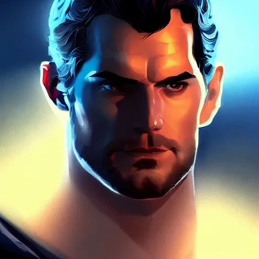 Prompt: Portrait of Henry Cavill as Hades, god of Death, mattepainting concept Blizzard pixar maya engine on stylized background splash comics global illumination lighting artstation lois van baarle, ilya kuvshinov, rossdraws