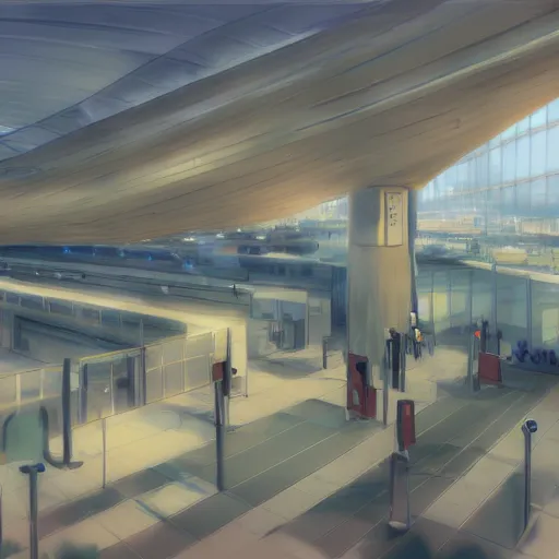 Image similar to The Airport Ward, Ōta, Anime concept art by Makoto Shinkai