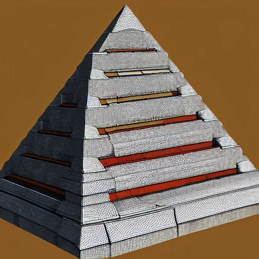 Prompt: concept art, polygonal, oldschool 8 0 s pyramid!!! triangular!!! cardboard!!! soviet ussr milk pack, blue, red and white, in game pathologic 2, unreal engine,