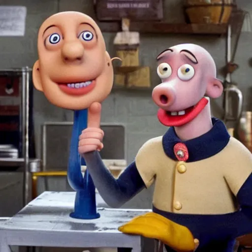 Prompt: Jeff Bezos in a still from Wallace and Gromit