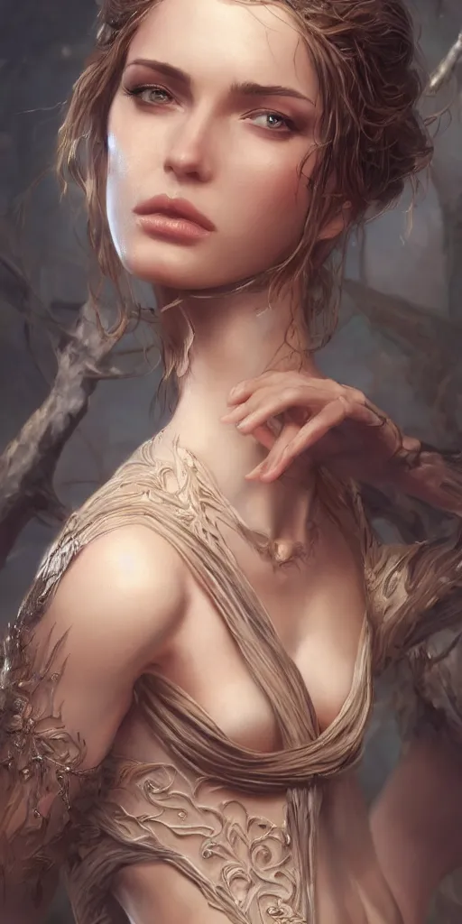 Prompt: most beautiful woman on earth, tall, intricate, highly detailed, digital painting, artstation, concept art, smooth, sharp focus, illustration, unreal engine 5, 8 k, art by laura sava