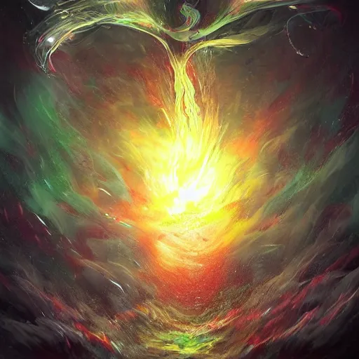 Image similar to a luck elemental, whirling energy made of good luck ( dramatic, cinematic, digital fantasy art )