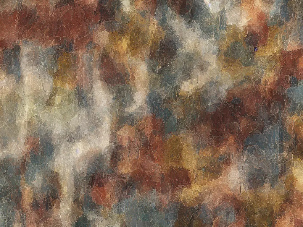 Image similar to abstract deco art of chaotic and detailed painted textures in an aesthetically pleasing natural earthy tones,