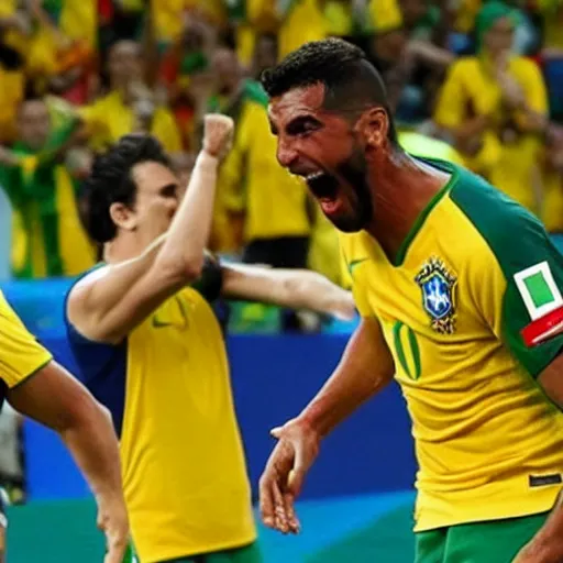 Prompt: brazil winning the world cup