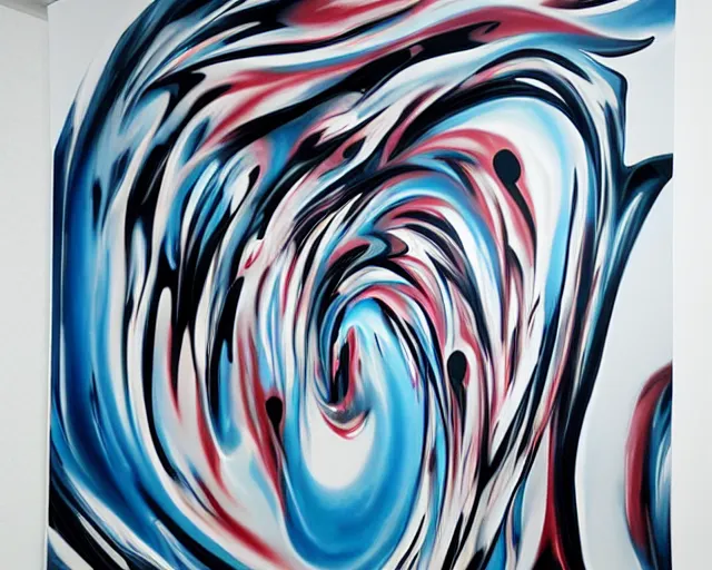 Image similar to huge fluid artwork by futura 2 0 0 0