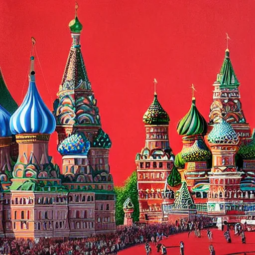 Image similar to fantasy_artwork_hyper_detailed_very_very_very_very_very_very_very_very_very_very_very_very_very_very_very_very_very beautiful painting of Dragon on the Red square, Moscow, matte painting