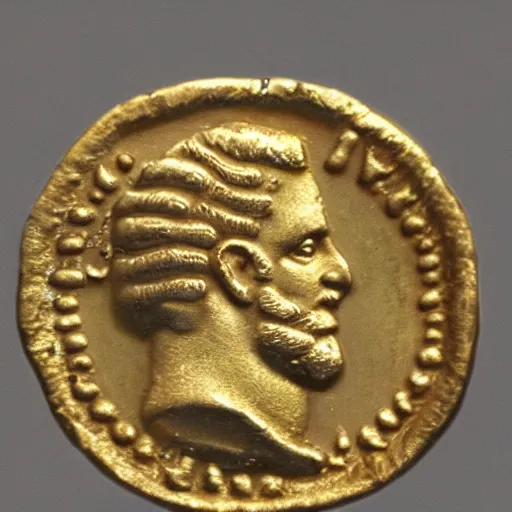 Prompt: 4 th century gold solidus coin of drake, today's featured photograph 4 k