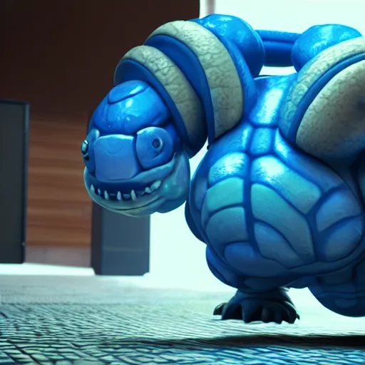 Image similar to Blastoise , unreal engine 5, cinema4D, octane render, Detailed, cinematográfic