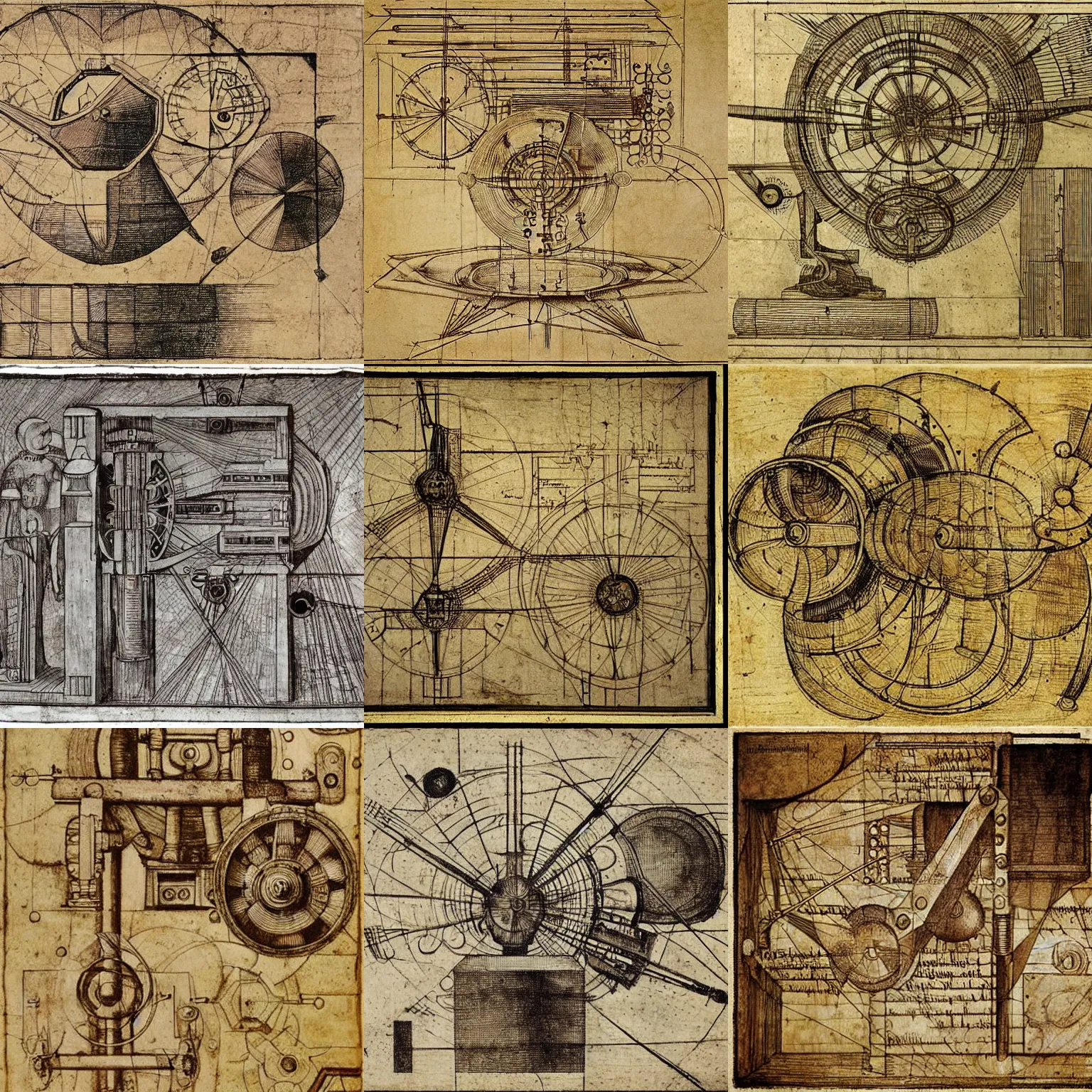 Prompt: a love-making machine, hyperdetailed, schematic drawing by Leonardo Da Vinci