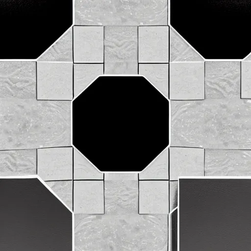 Image similar to 4 k large tiled retrofuturism brutalist floor white black seamless texture, material, flat, pbr, hi - res