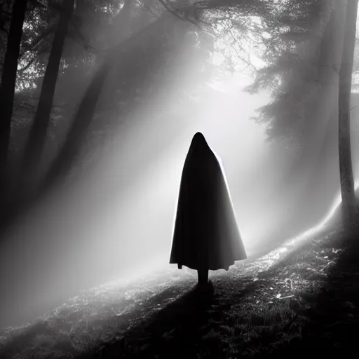 Image similar to the real vampire, cinematic lighting, god rays through fog, cape, cave, mood scary, film quality,