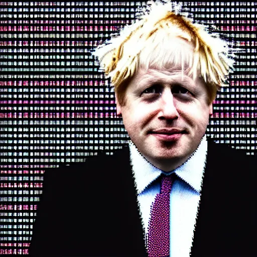 Image similar to Boris Johnson pixel art
