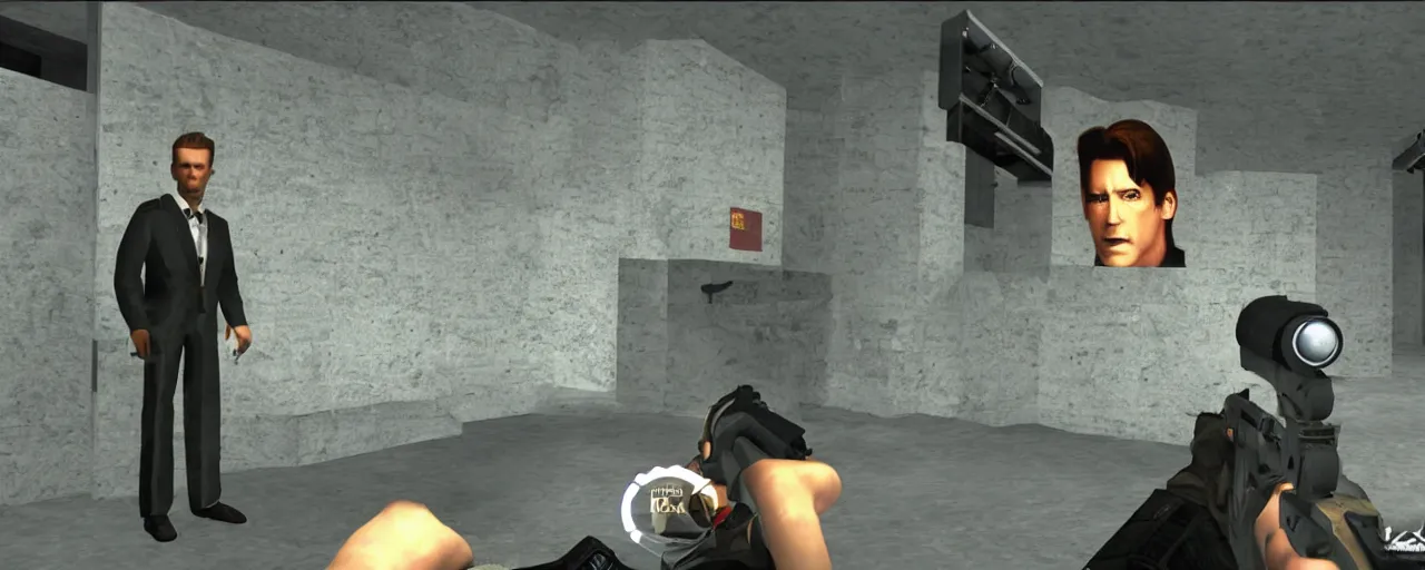 Prompt: goldeneye 6 4 reimagined as a hyper - realistic ps 6 exclusive