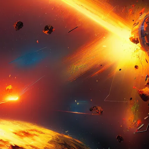 Image similar to An explosion in the universe, Artstation, Cgsociety