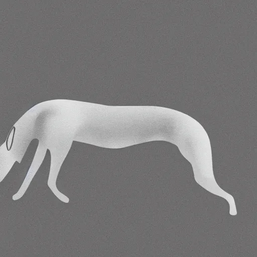 Prompt: a minimalist illustration outline of a greyhound, black and white