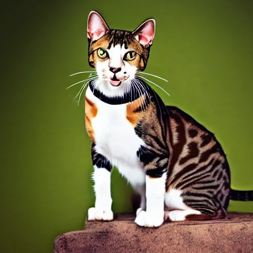 Prompt: a feline beagle - cat - hybrid, animal photography