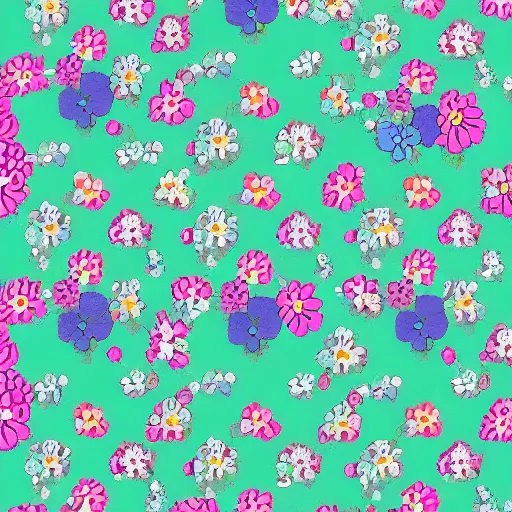 Prompt: ditsy flowers pattern