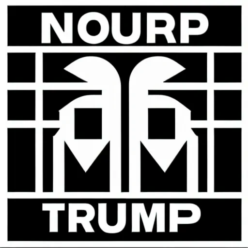 Image similar to a minimalistic icon representing donald trump, designed by herb lubalin