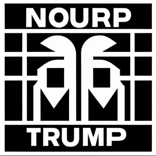 Prompt: a minimalistic icon representing donald trump, designed by herb lubalin