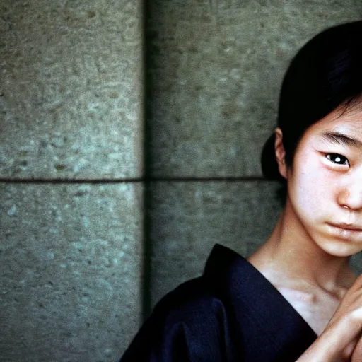 Image similar to portrait beautiful Japan young woman, by Steve McCurry, clean, detailed, award winning