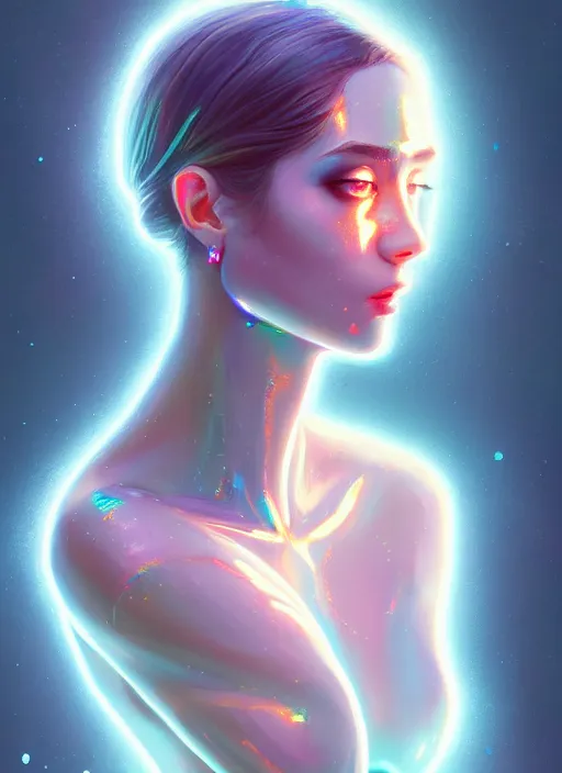 Prompt: iridescent portrait of a pale attractive women made of kintsugi and moonstone, background hyper detailed, character concept, full body, dynamic pose, glowing lights intricate, elegant, highly detailed, digital painting, artstation, concept art, sharp focus, illustration, qwek dom