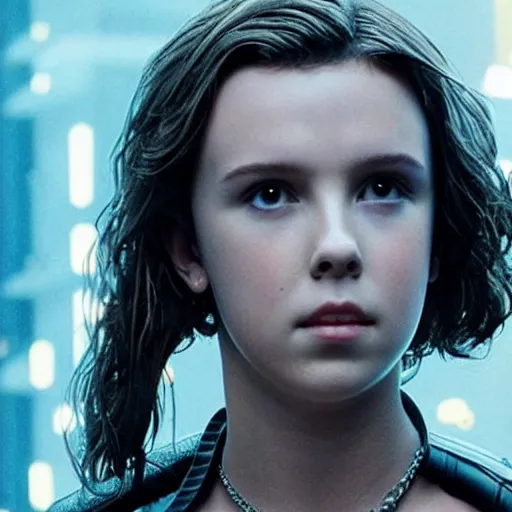 Image similar to Cyberpunk Millie Bobby Brown