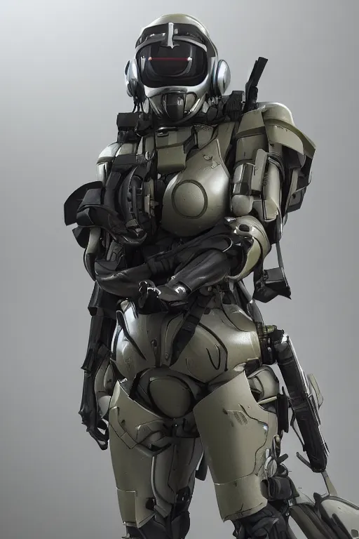 Image similar to suit robot ninja mask helmet metal gear solid snake heros illustration character design concept the phantom pain cosplay sniper wolf kojima aramaki shinji konami, unreal 5, daz, hyperrealistic, corona render, global illumination ray tracing hdr