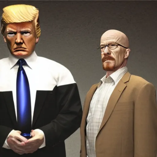 Image similar to walter white with donald trump