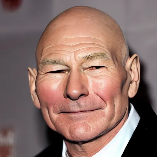 Image similar to Patrick Stewart dumped his cranberries