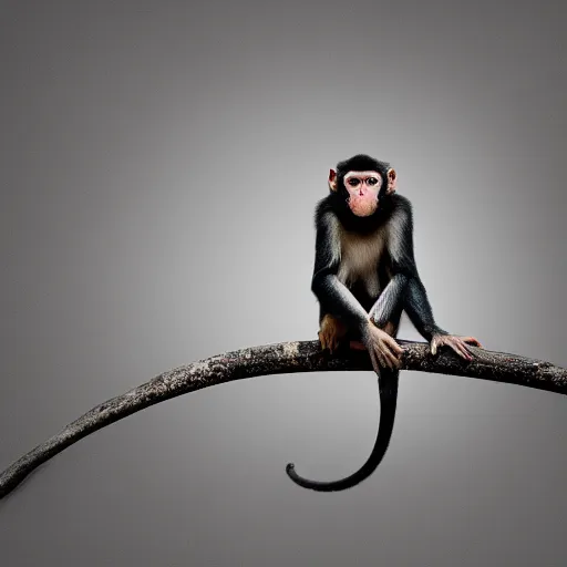 Image similar to a monkeybird, surreal, animal photography, uhd, 8k,