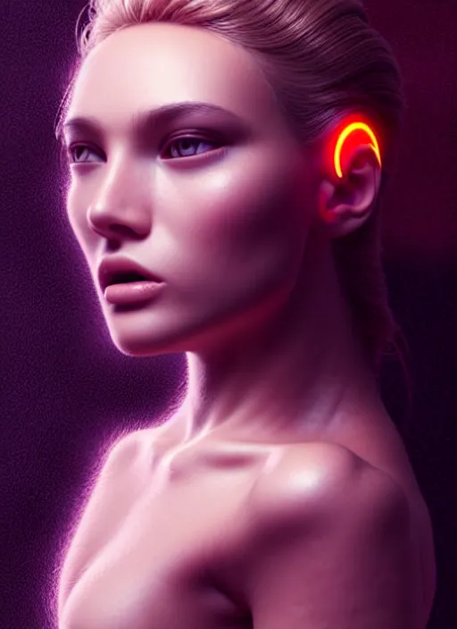 Image similar to a highly detailed long shot photo of sensual female face portrait, futurism, rococo cyber neon lighting, detailed futuristic fibonacci jewelry, profile posing, hyper photorealistic, crispy quality, digital photography, trending in pinterest, cinematic, 4 k ultra hd, art by pascal blanche, art by greg rutkowski, art by artgerm,