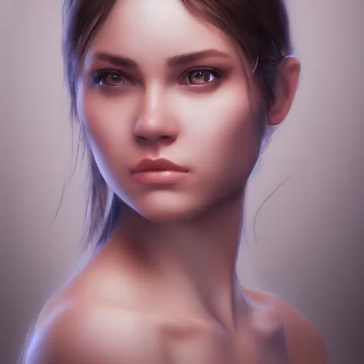 Prompt: a realistic portrait of a beautiful young woman. artstation, hd, 4 k, photo realism, 3 5 mm