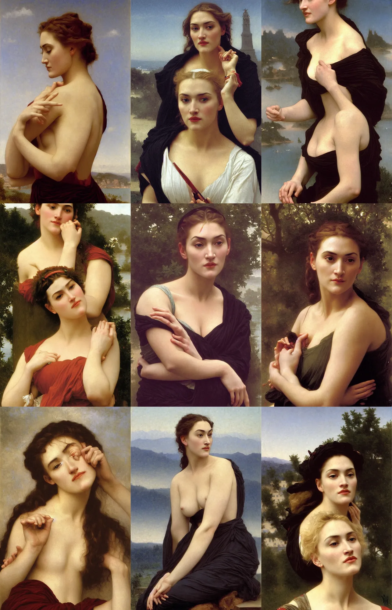 Prompt: painting of kate winslet by william bouguereau