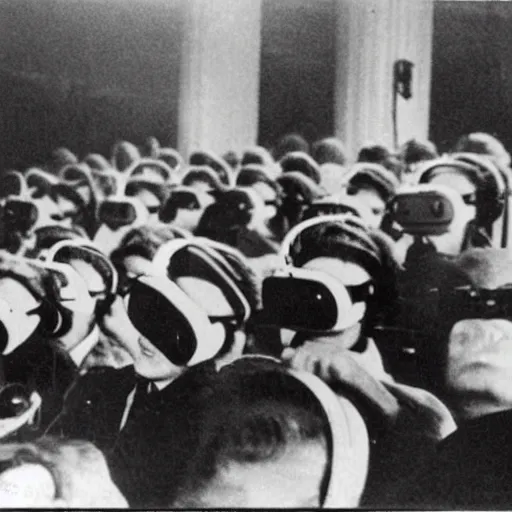 Image similar to cinema audience wearing vr headsets in the 2 0 s