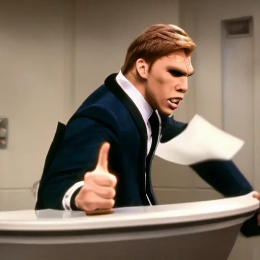 Image similar to Live Action Still of Jerma985 in Austin Powers, real life, hyperrealistic, ultra realistic, realistic, highly detailed, epic, HD quality, 8k resolution, body and headshot, film still