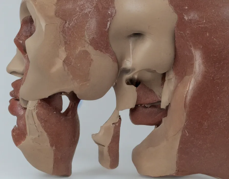 Prompt: cross section of mannequin head