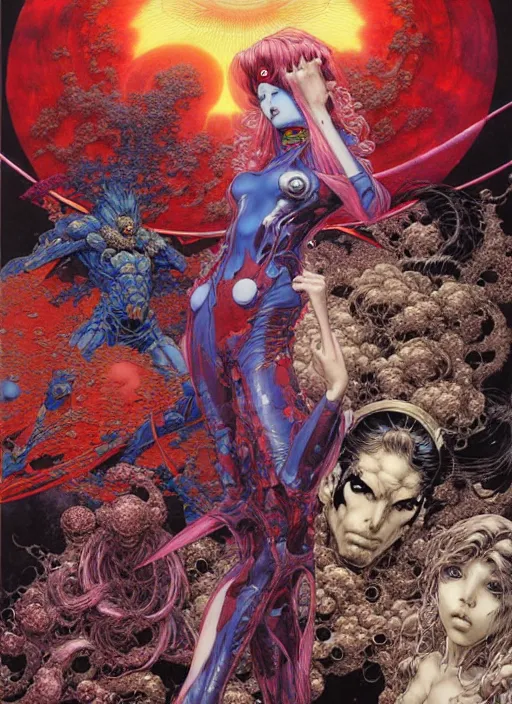 Prompt: detailed image of teen titans by Ayami Kojima, Amano, Karol Bak, Greg Hildebrandt, and Mark Brooks, rich deep colors. Beksinski painting, part by Adrian Ghenie and Gerhard Richter. art by Takato Yamamoto. masterpiece . intricate artwork by Tooth Wu and wlop and beeple, greg rutkowski, very coherent symmetrical artwork, cinematic, hyper realism, high detail, octane render, unreal engine, 8k, Vibrant colors, Smooth gradients, High contrast, depth of field. by Katsuhiro Otomo, full body character drawing, inspired by Evangeleon, clean ink detailed line drawing, intricate detail, extremely detailed. painting by Arthur Rackham, Eugene de Blaas, Frederic Leighton