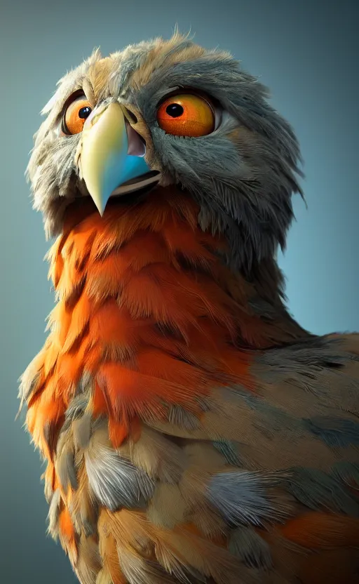 Prompt: phoenix bird, portrait, electric, furry, soft, concept art, sharp focus, intricate details, highly detailed, photorealistic, disney pixar, octane render, iridescent, anime, 8 k