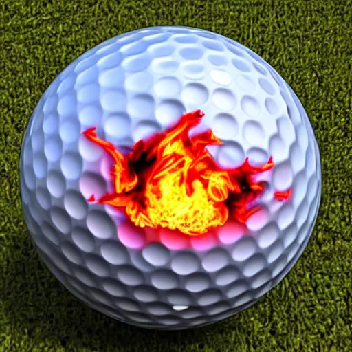 Image similar to golf ball on fire