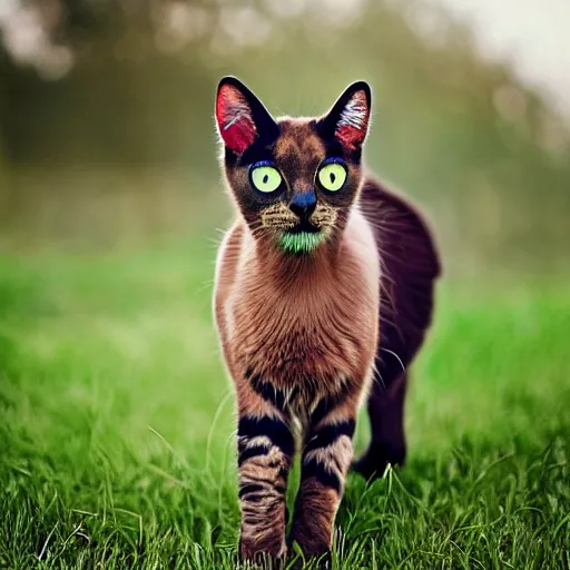 Image similar to a feline goat - cat - hybrid, animal photography