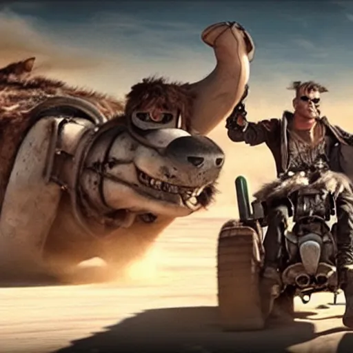 Image similar to mad max furry road