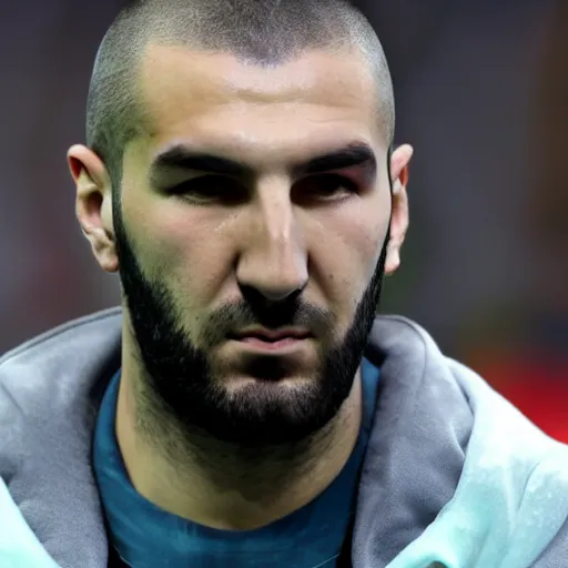 Image similar to benzema with cyberpunk style