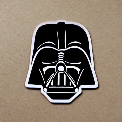 Image similar to symmetrical die cut sticker, darth vader