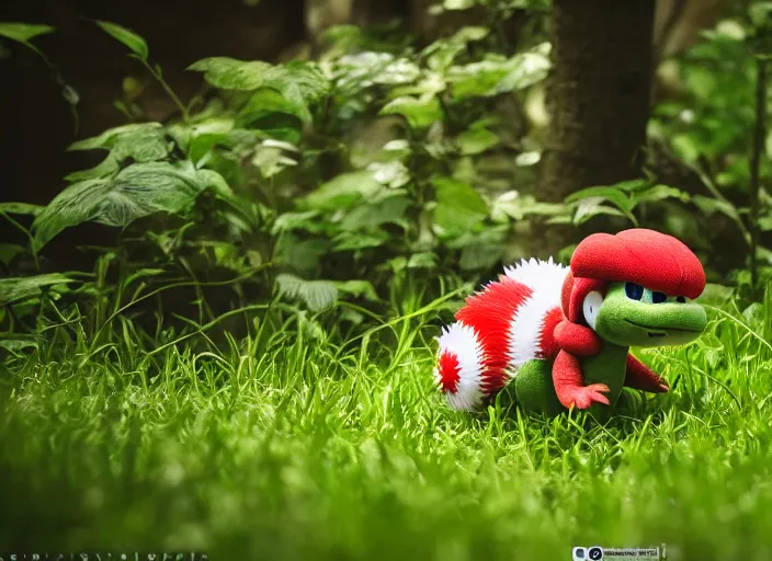 Image similar to national geographic wildlife photo of real life yoshi yoshi in real life in the wild, 8 k, 8 5 mm f 5. 6