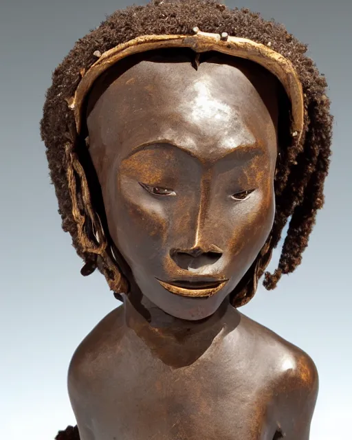 Image similar to bronze sculpture of himba woman